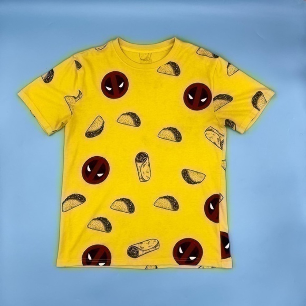 MARVEL Deadpool Burrito Taco All-Over Graphic T-Shirt